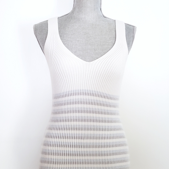 Opening Ceremony White Striped Knit Maxi Dress - Picture 5 of 6